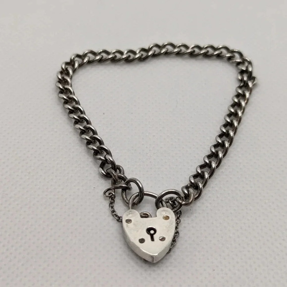 925  Victorian style lock bracelet - Picture 3 of 5